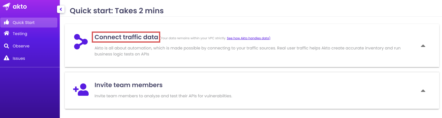 Click on connect traffic data